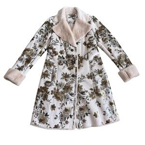 BADGLEY MISCHKA Shearling Floral Coat
